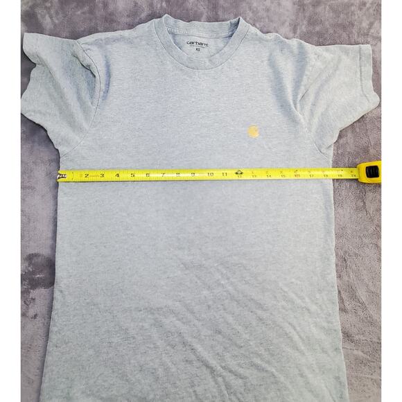 Carhartt Shirt Mens Sz XS Gray Logo Tee Loose Fit Crew Neck Ca16 - Picture 3 of 6